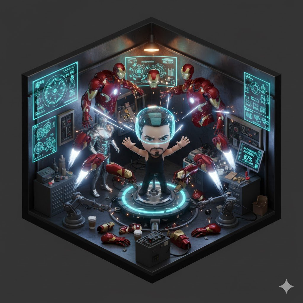 等距 3D 托尼·斯塔克 工作室魔方 - Image 2