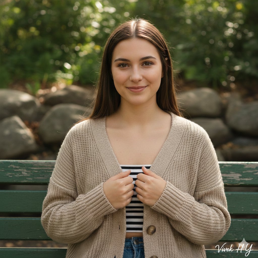 柔和、真诚的户外肖像 (结构化 JSON) - Image 1