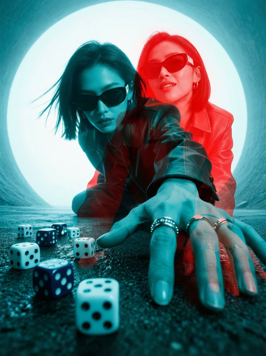 红蓝双重曝光效果 - Image 1