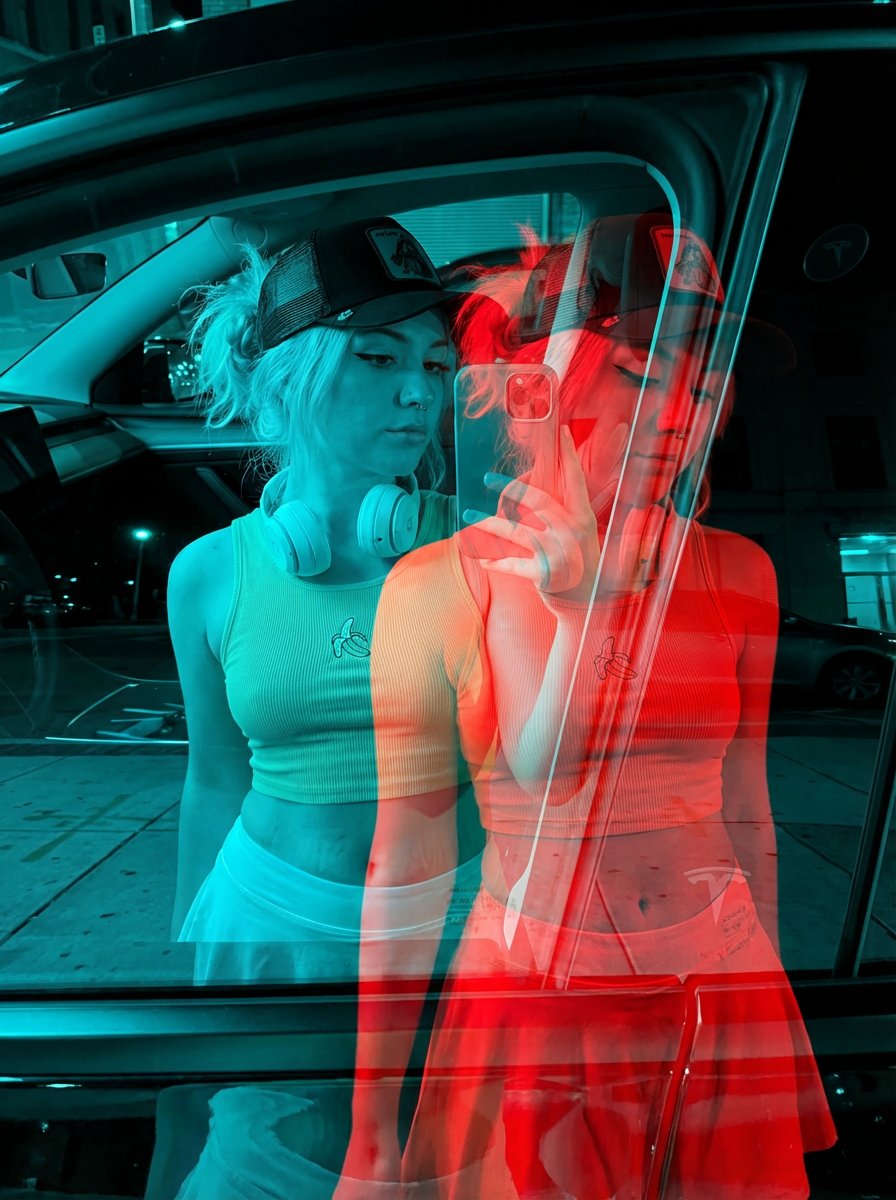 红蓝双重曝光效果 - Image 2