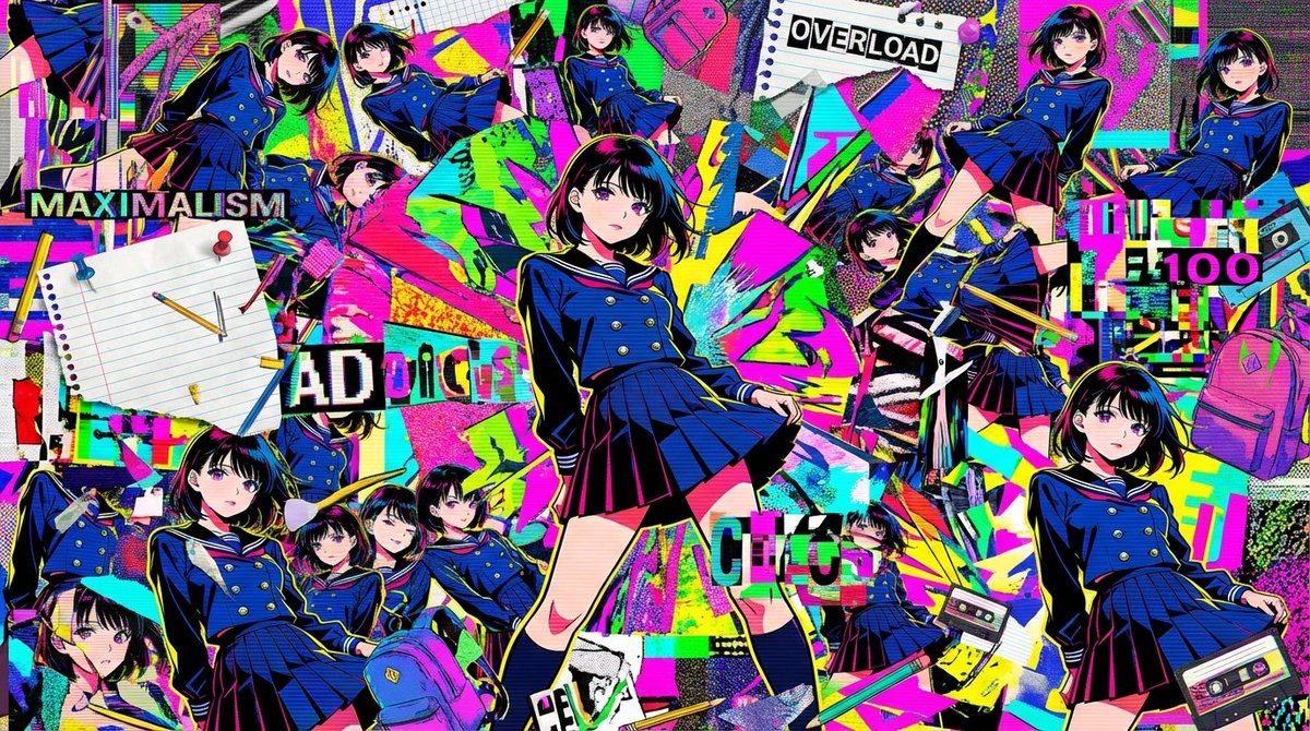 混乱的极致主义动漫海报提示（100 个女孩） - Image 2