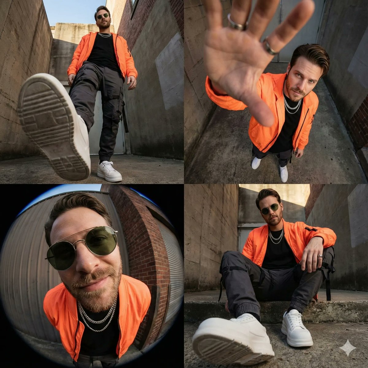 高级时装街头服饰编辑网格拼贴 - Image 1